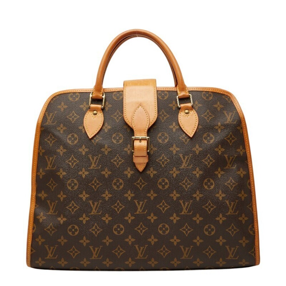 Louis Vuitton Monogram Rivoli Business Bag Briefcase Brown Leather